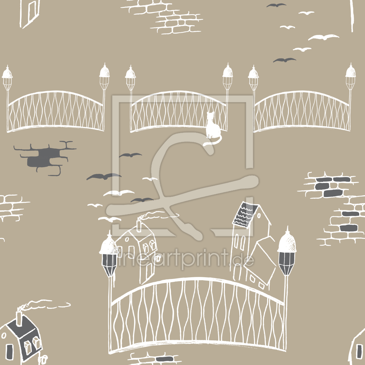 Bild-Nr.: 9025798 Kätzchenbrücke In Paris erstellt von patterndesigns-com