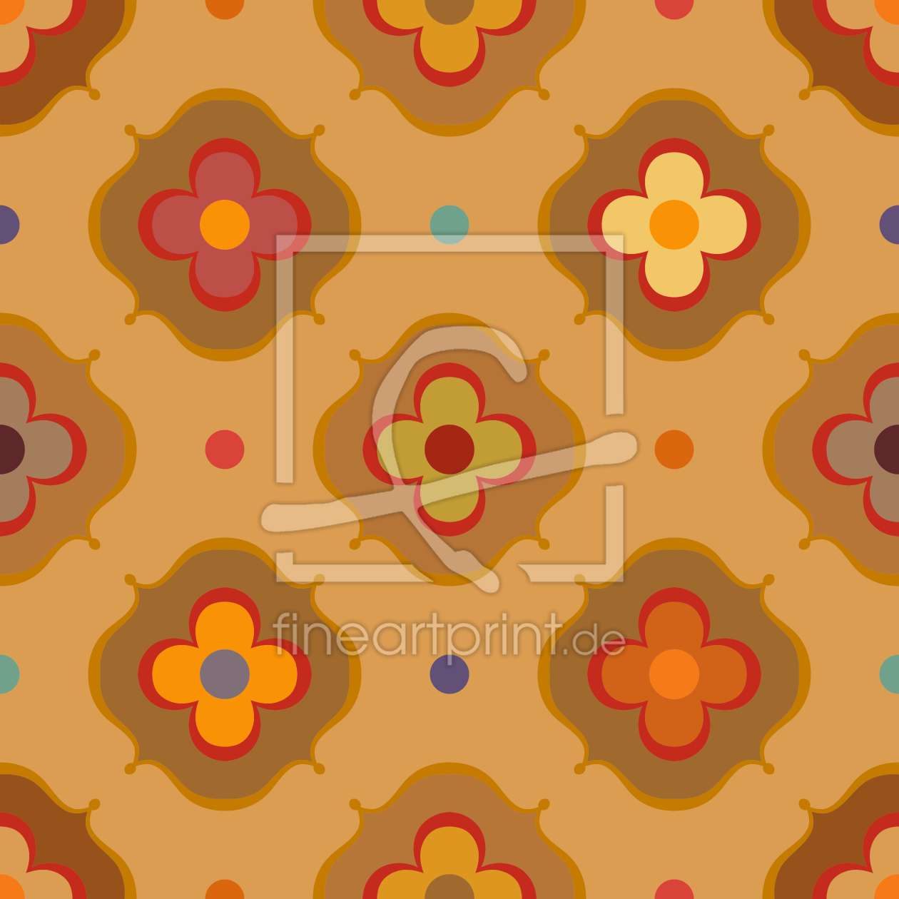 Bild-Nr.: 9025853 Vintage Abstrakte Blumen erstellt von patterndesigns-com