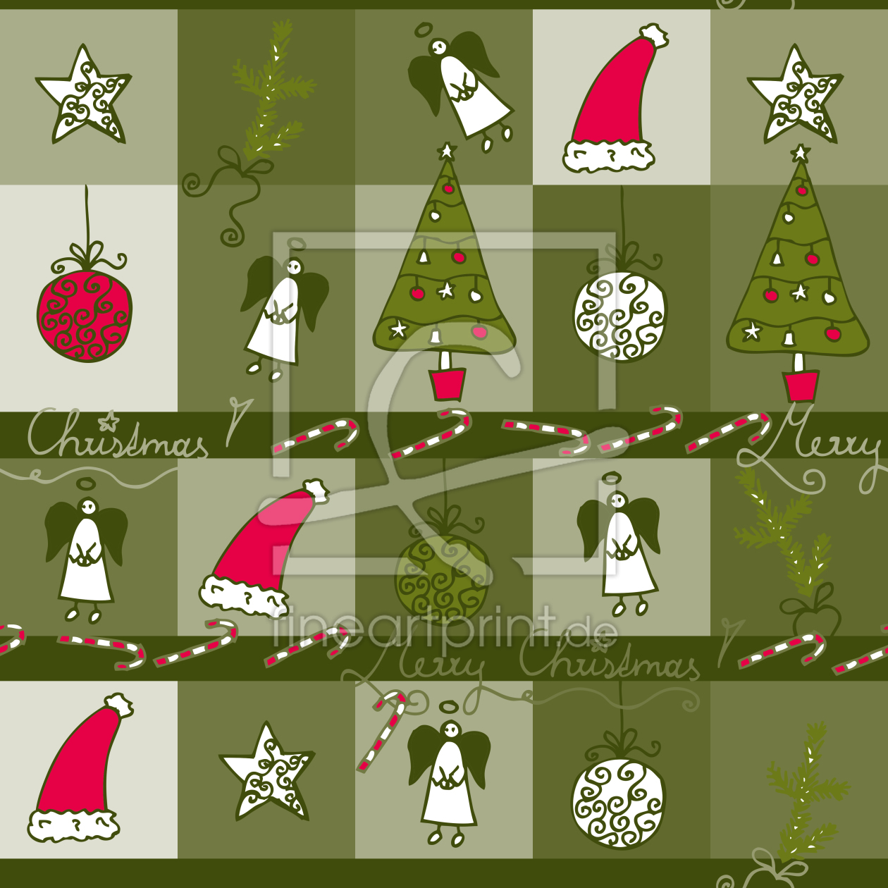 Bild-Nr.: 9025905 Weihnachtstraum Grün erstellt von patterndesigns-com