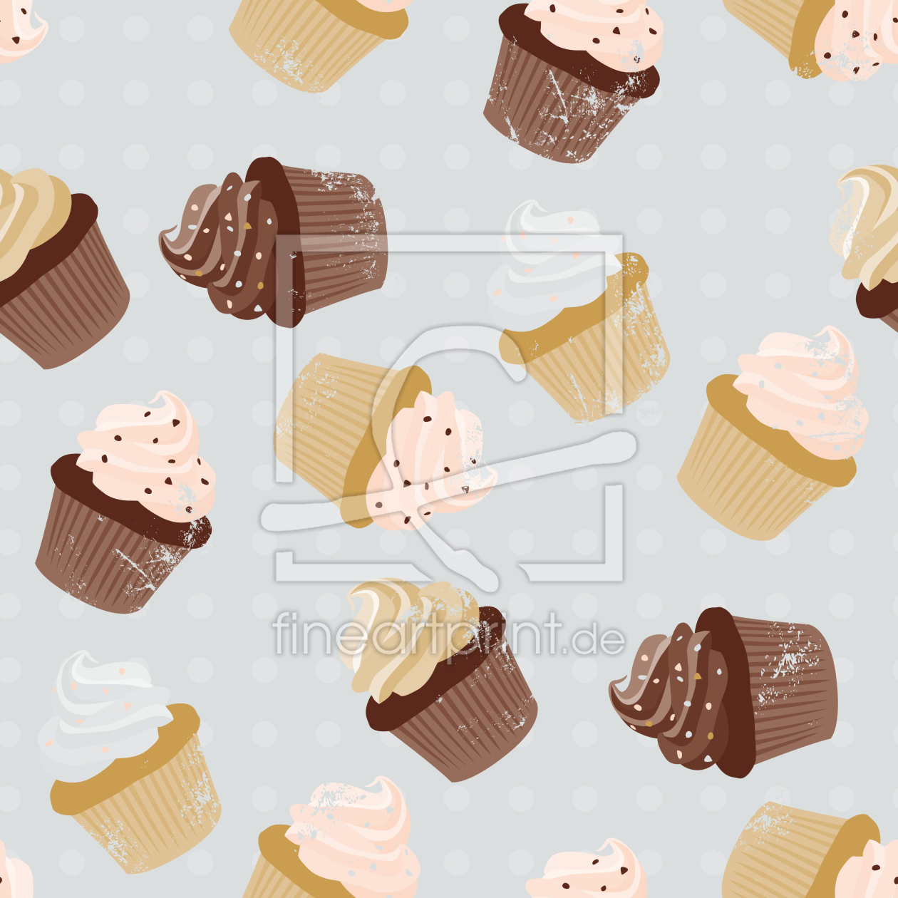 Bild-Nr.: 9025925 Cupcakes Grau erstellt von patterndesigns-com