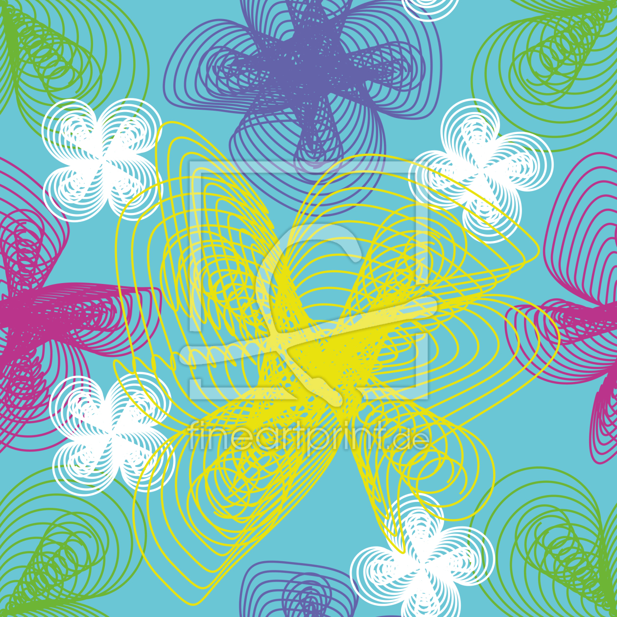 Bild-Nr.: 9025978 Spiralblumen erstellt von patterndesigns-com