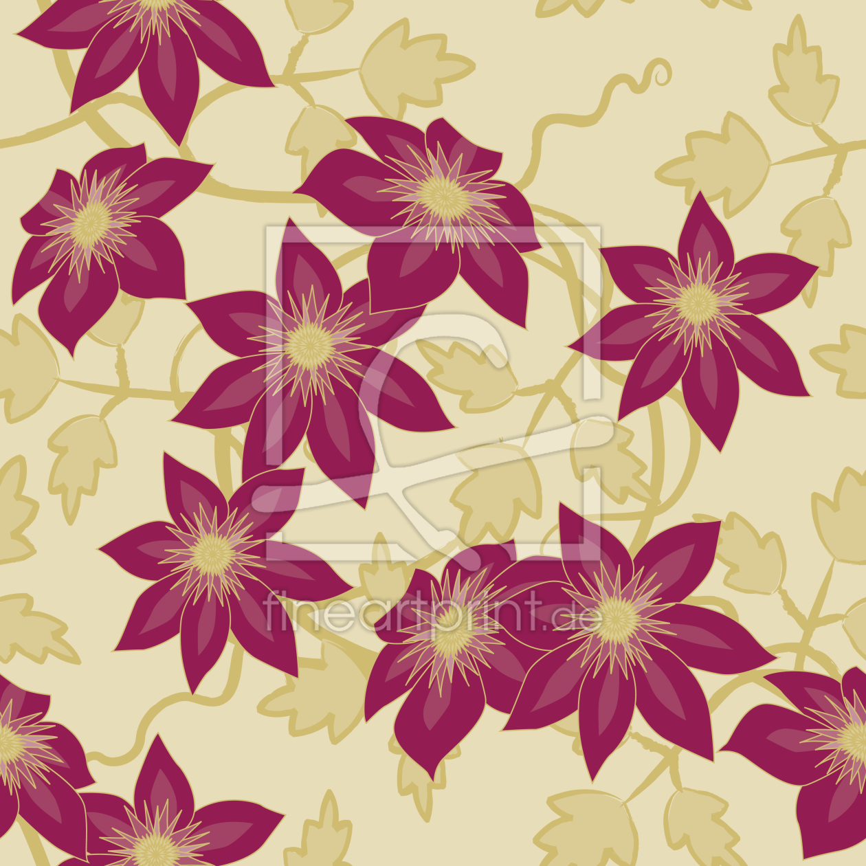 Bild-Nr.: 9025982 Clematis Traumgarten erstellt von patterndesigns-com