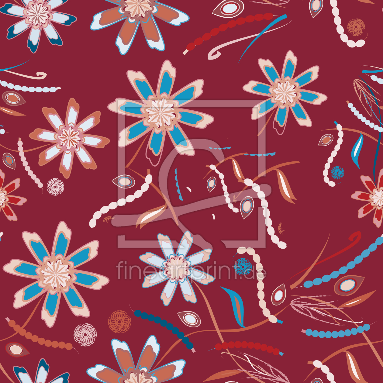 Bild-Nr.: 9026017 Blumen Tanzen Rot erstellt von patterndesigns-com