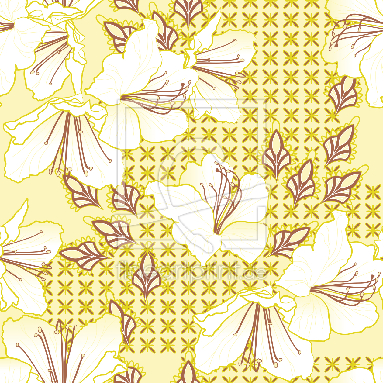 Bild-Nr.: 9026066 Orientalische Blüten Vanille erstellt von patterndesigns-com