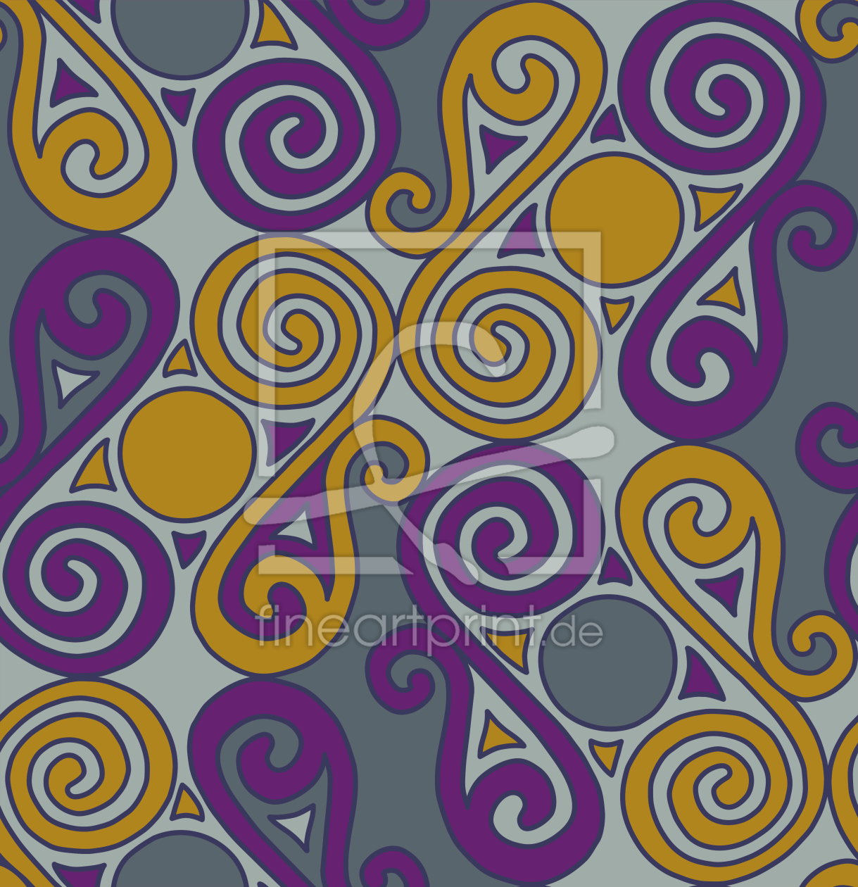 Bild-Nr.: 9026104 Cucuteni Spiralen Grau erstellt von patterndesigns-com