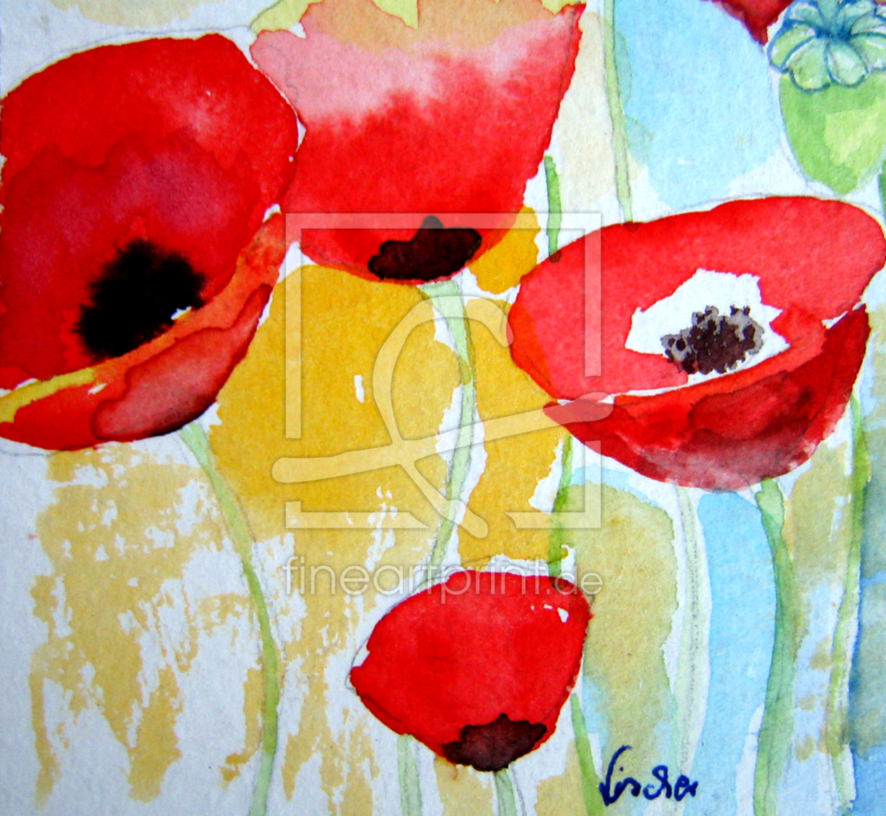 Bild-Nr.: 9257069 Mohn Aquarell erstellt von Flower-Power