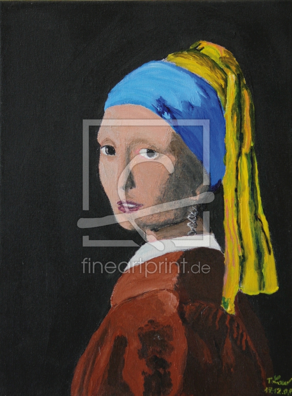 Bild-Nr.: 9330280 Mädchen mit Ohrring (nach Vermeer) erstellt von laur-arts