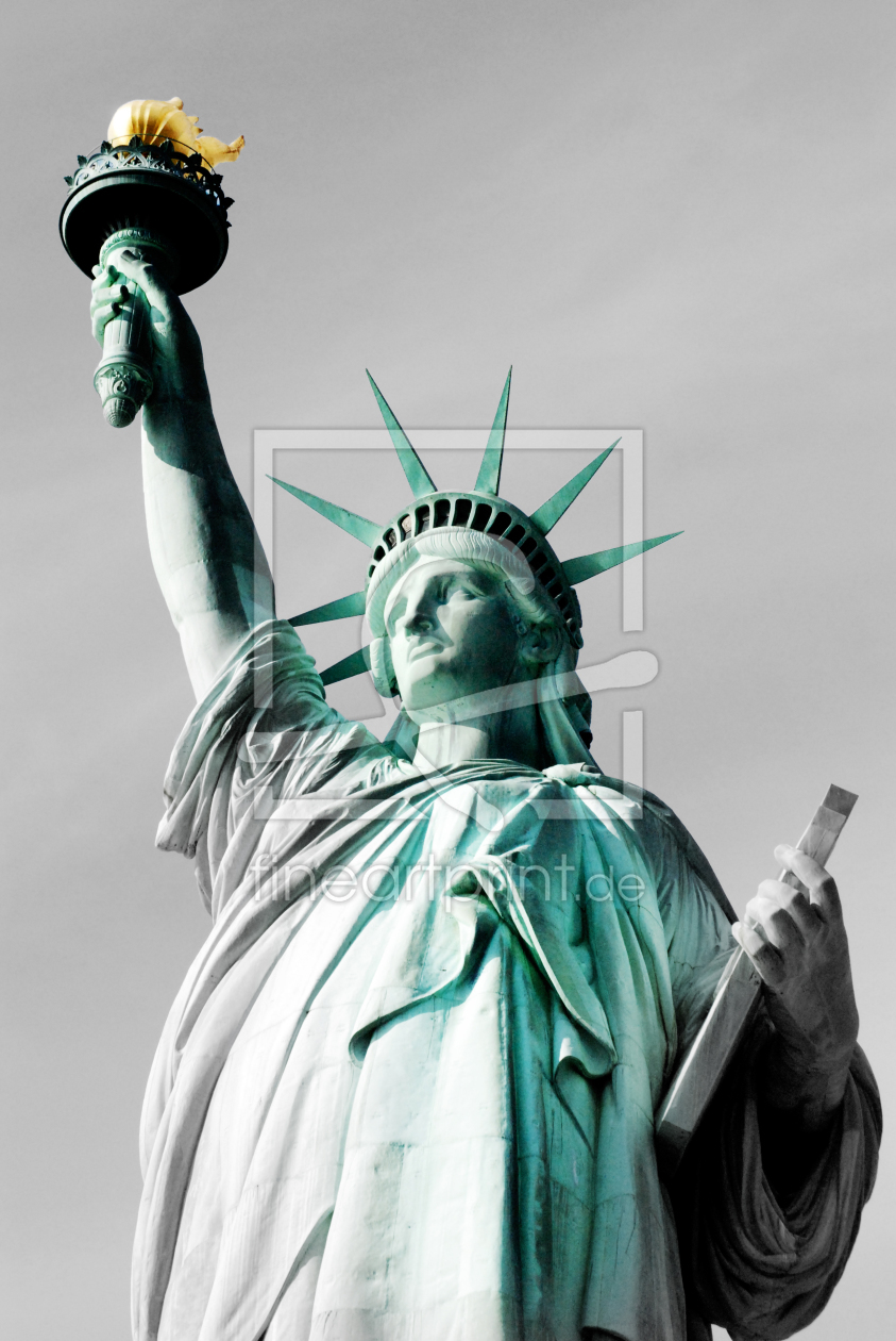 Bild-Nr.: 9404550 Statue of Liberty teil coloriert erstellt von Thomas Ströhle