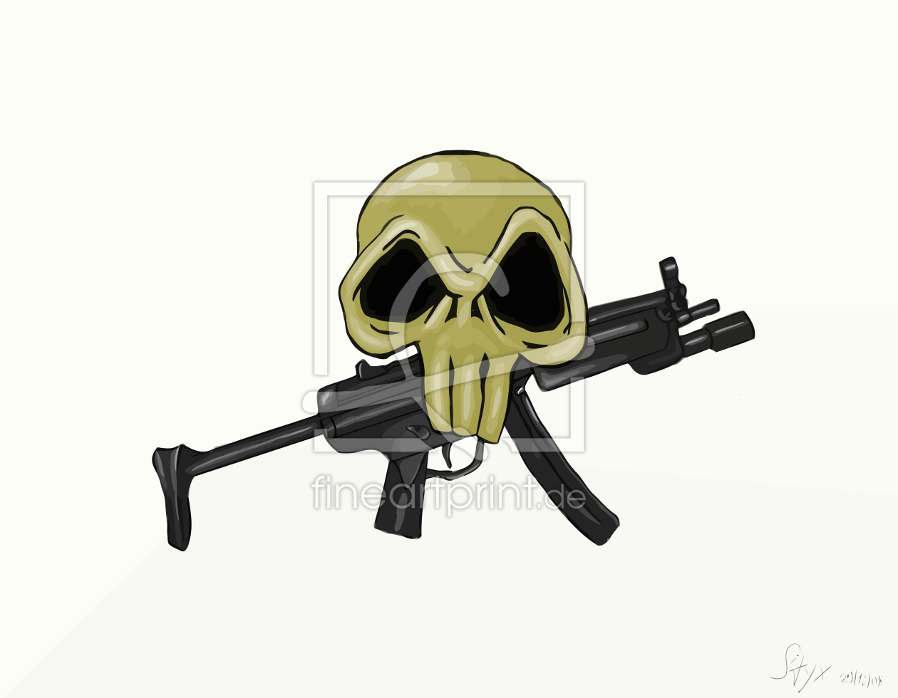 Bild-Nr.: 9430710 Skull and Gun erstellt von xxstyxx