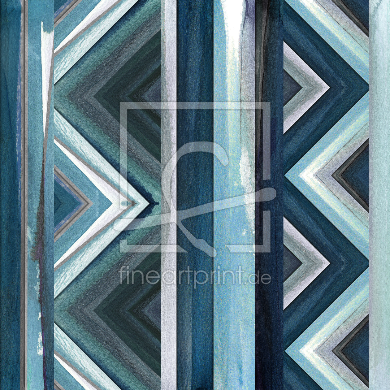 Bild-Nr.: 9456731 Color Lines Blue Zig Zag Left erstellt von CASA-FINE-ARTS