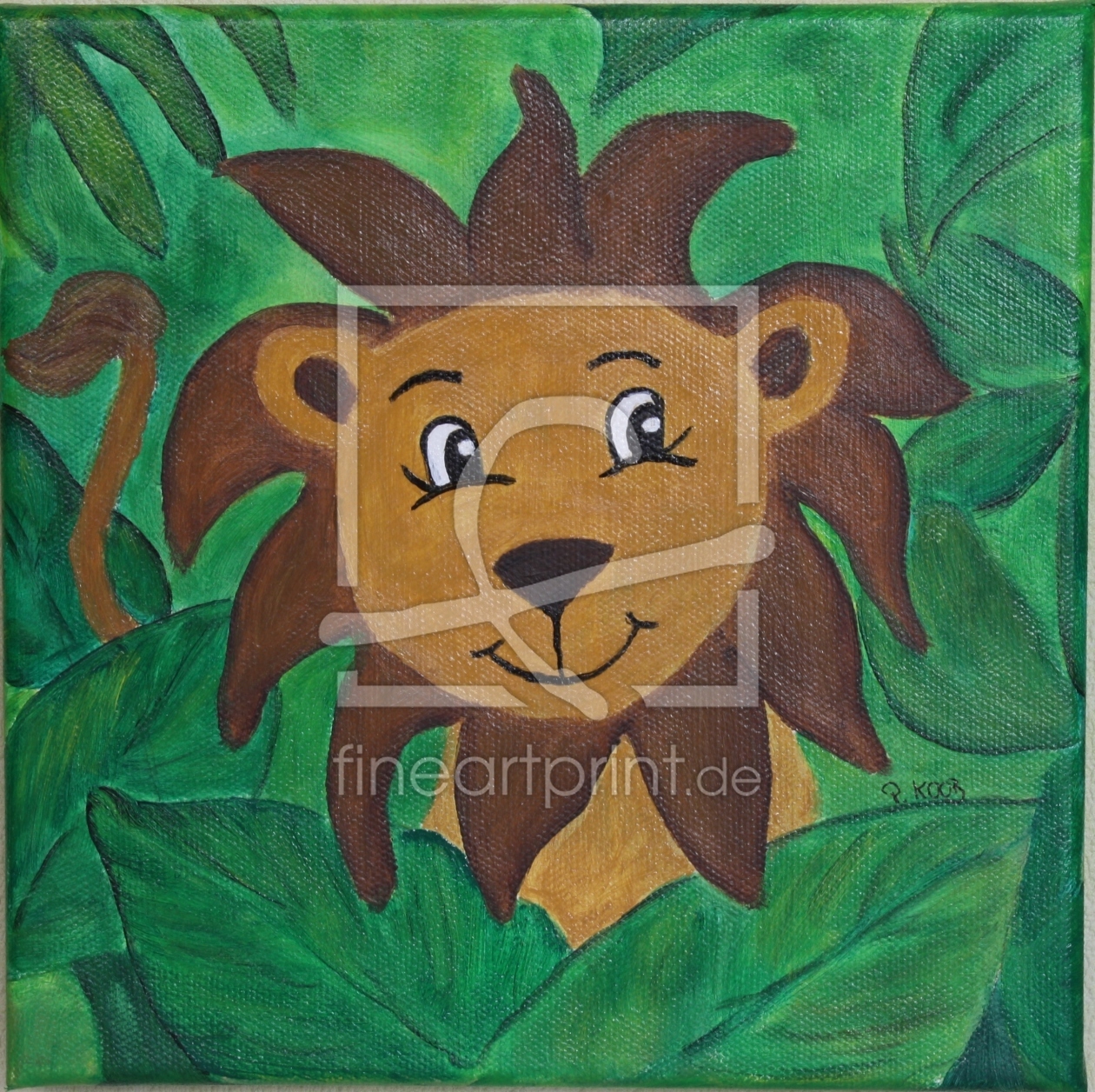 Bild-Nr.: 9569548 Kinderzimmer-Dschungelserie Löwe erstellt von Petra Koob