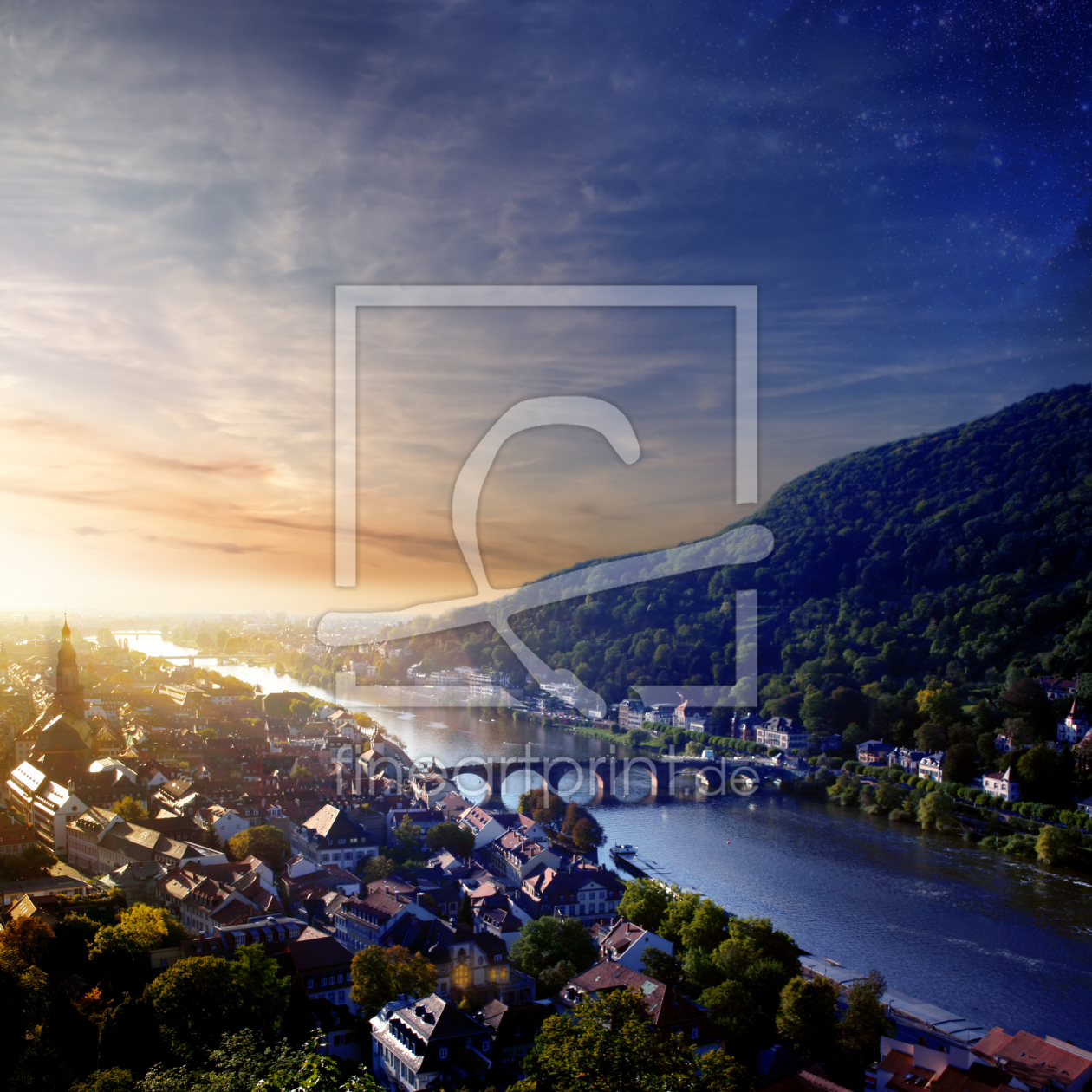 Bild-Nr.: 9610666  Heidelberg and Neckar in Sunset erstellt von Zuboff