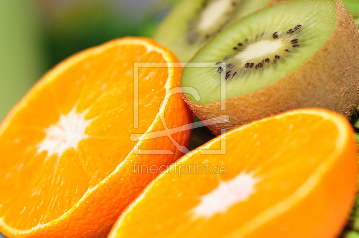Bild-Nr.: 9655164 Kiwi und Apfelsine angeschnitten erstellt von cohelia