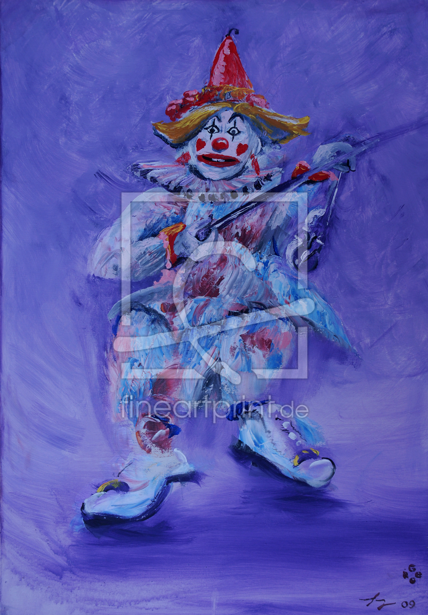 Bild-Nr.: 9774410 clown mit geige (Original 70x100 acryl auf Leinwand) erstellt von Celloist