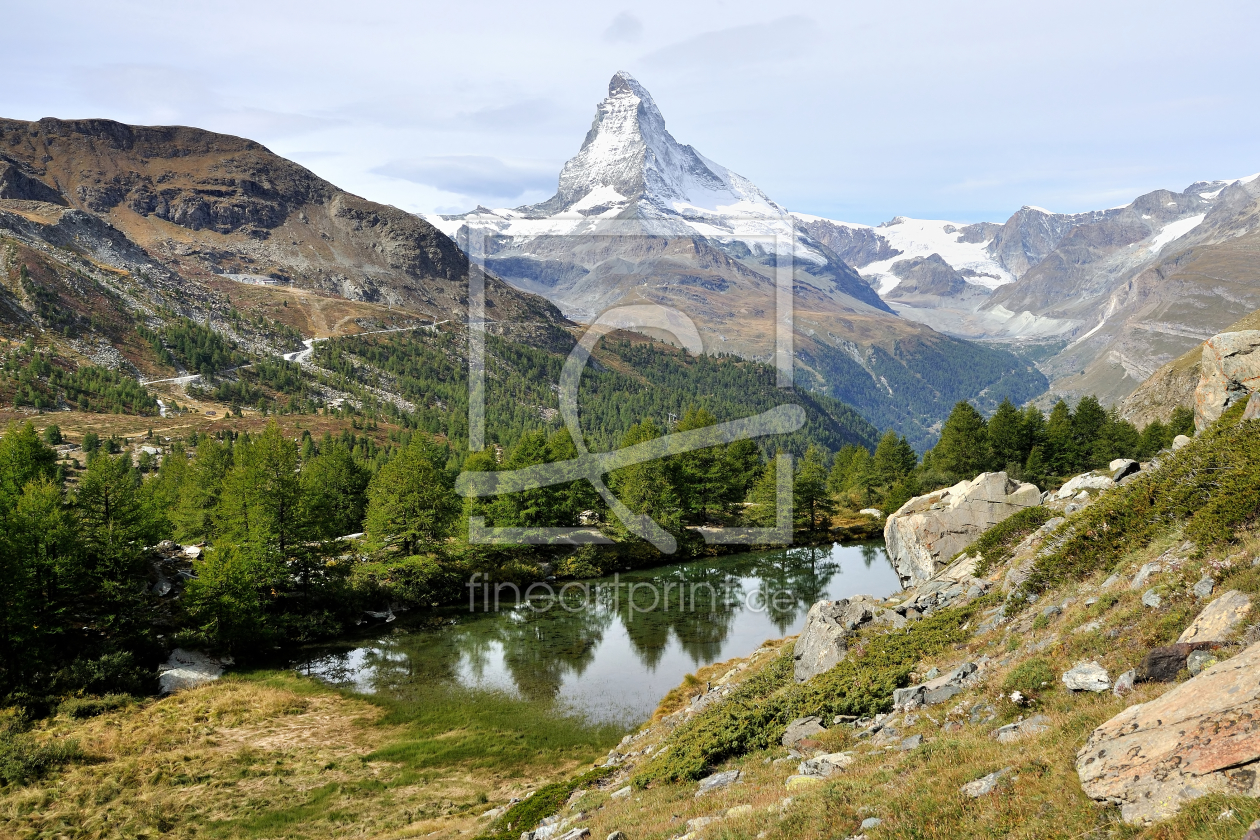 Bild-Nr.: 9869214 Grindjisee mit Matterhorn erstellt von johafoto