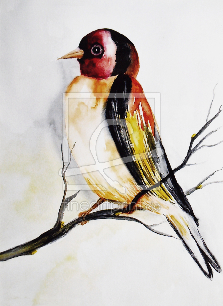 Bild-Nr.: 9950361 Kleiner Singvogel - Aquarell erstellt von Galerie-Fotoeffekt