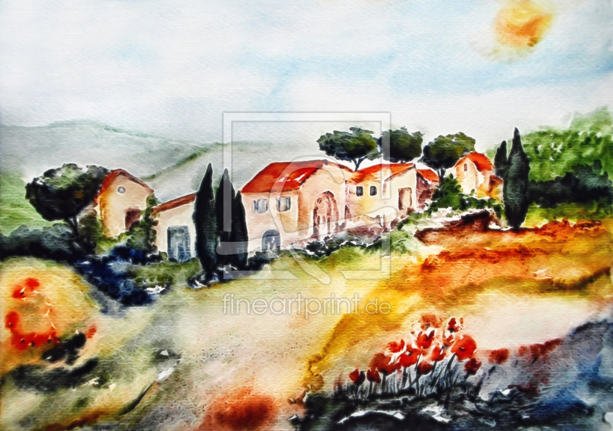 Bild-Nr.: 9954205 Landscape - Aquarell erstellt von Galerie-Fotoeffekt