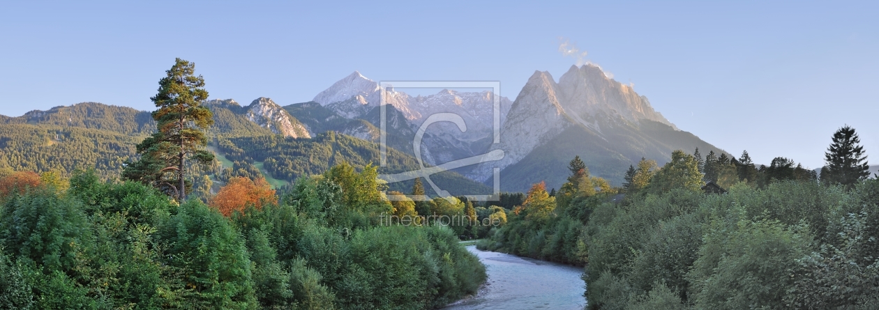 Bild-Nr.: 9998225 Zugspitzglühen-Panorama (verbessert) erstellt von Erhard Hess