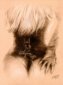 Frau in Dessous - erotische Zeichnungen/9835280