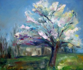 Blühender Baum Öl_Lwd./9988931