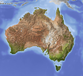 Australien, Reliefkarte in natürlichen Farben/9995435