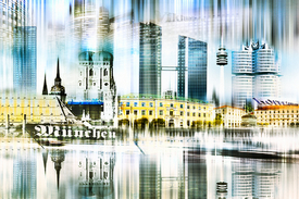 München Skyline Abstrakte Collage/10585561