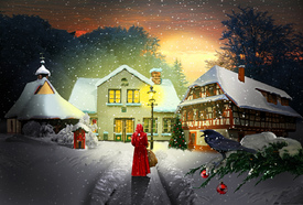 Dorf im Winter Version 2 zur Weihnachtszeit/10727759