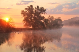 Morgensonne am Fluss/10815151