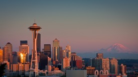 Seattle Skyline at Sunset/10971544