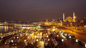 bus-station at Eminönü square, Istanbul Turkey - old fashioned/11077469