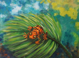 Frosch auf Blatt/11139474