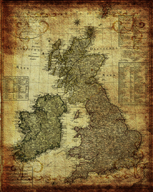 England Groß Britannien Weltkart Karte antik/11341446