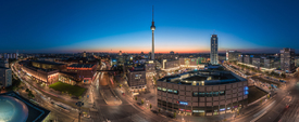 Berlin - Skyline Panorama Alexanderplatz zur blauen Stunde/11599308