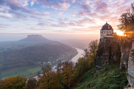 Lilienstein mit Elbtal und Friedrichsburg/11810674