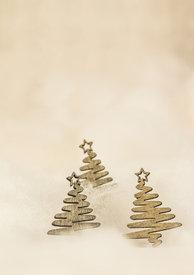 Weihnachtsbäume aus Holz - Weihnachtskarte/11948875