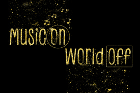 Text Art Gold MUSIC ON - WORLD OFF/11968463