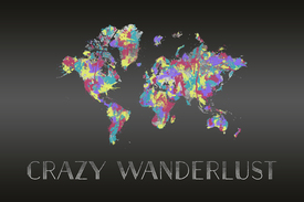 Grafikkunst CRAZY WANDERLUST - Farbspritzer/11977550