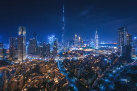 Dubai Skyline bei Nacht/12187997