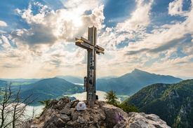 Panorama am Gipfelkreuz der Drachenwand/12223923