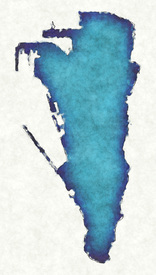Gibraltar Landkarte in blauen Wasserfarben/12416526