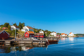 Blick auf die Stadt Arendal in Norwegen/12702368