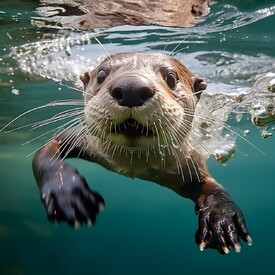 Tierische Wasserspiele Fischotter/12737267