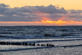 Ostseeküste im Sonnenuntergang auf der Insel Mön /12753051