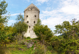 Ruine einer mittelalterlichen Hochburg/12753119