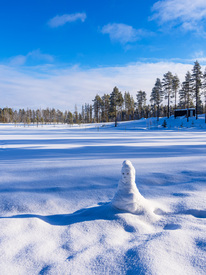 Landschaft mit Schnee im Winter in Kuusamo/12754886