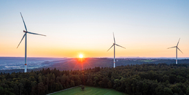 Windpark in Deutschland bei Sonnenaufgang/12762998