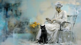Großmutter und Katze/12768415