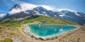 Eiger Mönch und Jungfrau mit Fallbodensee/12819333