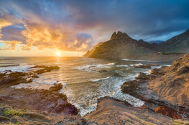 Teneriffa Punta del Hidalgo bei Sonnenaufgang/12825194