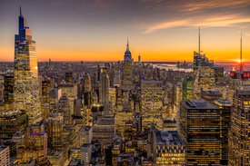 New York - Lichtermeer im Sonnenuntergang/12826701